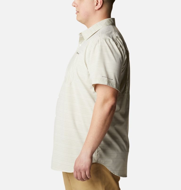 Men's Columbia Twisted Creek III Short Sleeve Shirts Stripe | Plus Size CA-U0LC4